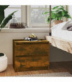 Bed Cabinet Smoked Oak 50x39x43.5 cm Engineered Wood