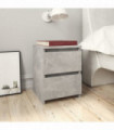 Bedside Cabinet Concrete Grey 30x30x40 cm Engineered Wood