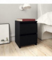 Bedside Cabinets 2 pcs Black 30x30x40 cm Engineered Wood