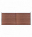Fence Panel Set WPC 353x146 cm Brown