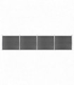 Fence Panel Set WPC 699x146 cm Black