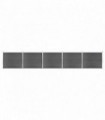 Fence Panel Set WPC 872x146 cm Black