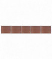 Fence Panel Set WPC 872x146 cm Brown