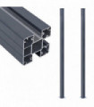 Fence Posts 2 pcs Dark Grey 185 cm Aluminium