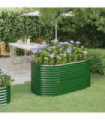 Garden Planter Powder-coated Steel 152x80x68 cm Green