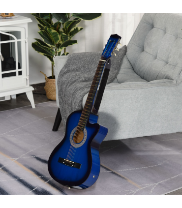 HOMCOM Beginner Acoustic Electric Cutaway Guitar Kids Guitar and Junior Guitar