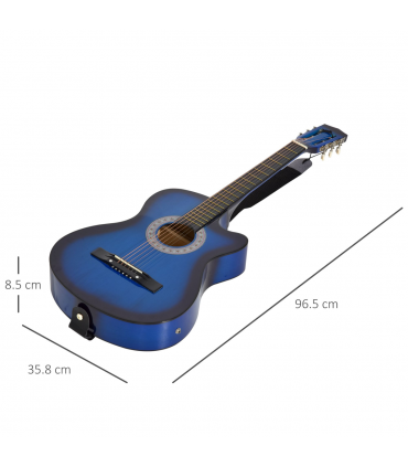 HOMCOM Beginner Acoustic Electric Cutaway Guitar Kids Guitar and Junior Guitar