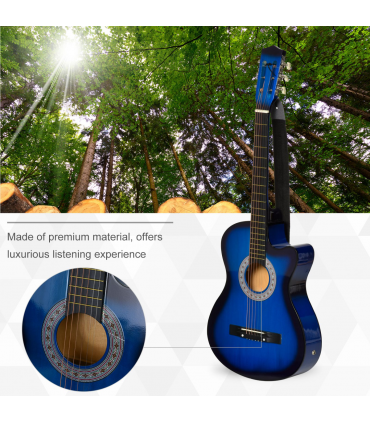 HOMCOM Beginner Acoustic Electric Cutaway Guitar Kids Guitar and Junior Guitar