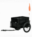 HOMCOM Bicycle Trailer with 65L Foldable Storage Box and Pneumatic Tyres, Black