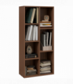 HOMCOM Bookcase Modern Bookshelf Cabinet for Home Office Walnut