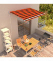 Manual Retractable Awning 350x250 cm Orange and Brown