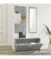 vidaXL 3-in-1 Shoe Cabinet Set Grey Sonoma Engineered Wood