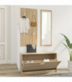 vidaXL 3-in-1 Shoe Cabinet Set Sonoma Oak Engineered Wood