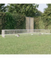 vidaXL 4-Panel Rabbit Cage 433x109x54 cm Galvanised Iron