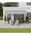 vidaXL Automatic Retractable Awning with LED Anthracite&White 500x350 cm