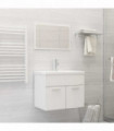 vidaXL Bathroom Furniture Set White Engineered Wood