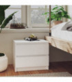vidaXL Bed Cabinet White 50x39x43.5 cm Engineered Wood
