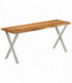 vidaXL Bench with Live Edge 105 cm Solid Wood Acacia