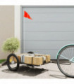 vidaXL Bike Trailer Black 135x68x37 cm Iron