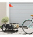 vidaXL Bike Trailer Black Oxford Fabric and Iron