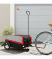 vidaXL Bike Trailer Black and Red 45 kg Iron