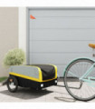 vidaXL Bike Trailer Black and Yellow 45 kg Iron