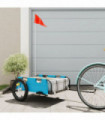 vidaXL Bike Trailer Blue Oxford Fabric and Iron