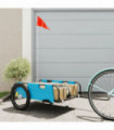 vidaXL Bike Trailer Blue Oxford Fabric and Iron