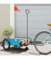 vidaXL Bike Trailer Blue Oxford Fabric and Iron