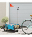 vidaXL Bike Trailer Blue Oxford Fabric and Iron