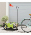 vidaXL Bike Trailer Green Oxford Fabric and Iron