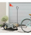 vidaXL Bike Trailer Grey Oxford Fabric and Iron