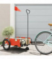 vidaXL Bike Trailer Orange Oxford Fabric and Iron