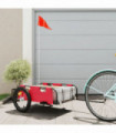 vidaXL Bike Trailer Red Oxford Fabric and Iron