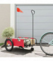 vidaXL Bike Trailer Red and Black Oxford Fabric and Iron
