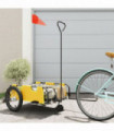 vidaXL Bike Trailer Yellow Oxford Fabric and Iron