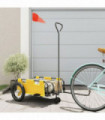vidaXL Bike Trailer Yellow Oxford Fabric and Iron