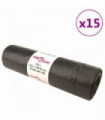 vidaXL Bin Bags with Drawstrings 150 pcs Black 240 L
