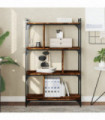 vidaXL Bookcase 4-Tier Smoked Oak 76x32x123 cm Engineered Wood