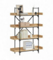 vidaXL Bookcase 4-Tier Sonoma Oak 100x33x145.5 cm Engineered Wood