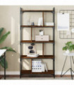 vidaXL Bookcase 5-Tier Brown Oak 76x32x158 cm Engineered Wood