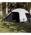 vidaXL Camping Tent Dome 4-Person White Blackout Fabric Waterproof
