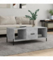 vidaXL Coffee Table Concrete Grey 102x50x40 cm Engineered Wood
