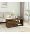 vidaXL Coffee Table Smoked Oak 102x50x45 cm Engineered Wood