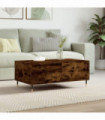 vidaXL Coffee Table Smoked Oak 90x50x36.5 cm Engineered Wood