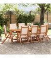 vidaXL Folding Garden Chairs 8 pcs Solid Wood Acacia and Textilene