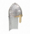 Crusader Knight Helmet Antique Replica LARP Silver Steel