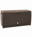 Garden Storage Box Brown 119x48x60 cm PP