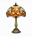 HOMCOM Antique Table Lamp, for Bedroom Bedside, Bulb not Included, Sunflower