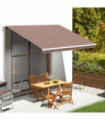 vidaXL Replacement Fabric for Awning Brown 4x3 m
